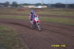 Keaton having fun on his home track