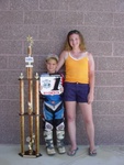 National # 1 plate and trophy with his friend Amy from Washington.