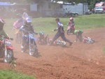 Keaton at Burleson getting through a first turn pile-up
