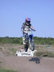 Keaton Smith racing to the finish at Waco Eagles