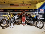 Tyler w/Kevin Varnes bikes. Team Suzuki